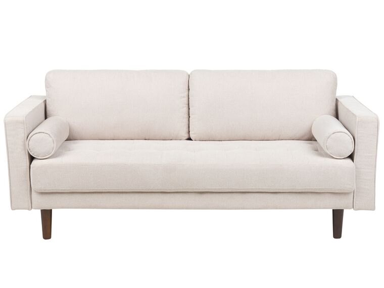 3 Seater Fabric Sofa Beige NURMO_896149