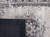 Alfombra de algodón beige/gris 60 x 180 cm ALMUS_747824