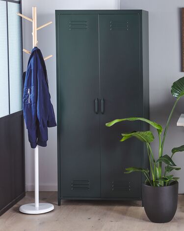 2 Door Metal Storage Cabinet Grey VARNA