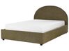 Boucle EU Double Size Ottoman Bed Olive Green VAUCLUSE_909673