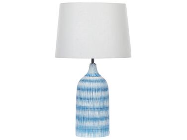 Lampada da tavolo ceramica bianco e azzurro 66 cm GEORGINA