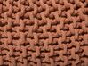 Pufe redondo em tricot cobre 40 x 25 cm CONRAD_813960