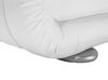 Bílá kožená postel s LED světlem 140x200 cm AVIGNON_689520