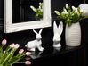 Figurine décorative en céramique tête de lapin blanc 26 cm GUERANDE_799274