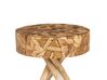 Mesa auxiliar de madera de teca clara ⌀ 50 cm THORSBY_737093