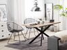 Dining Table 140 x 80 cm Light Wood with Black SPECTRA_751001
