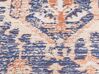 Teppich Baumwolle blau / rot 140 x 200 cm orientalisches Muster Kurzflor KURIN_862974