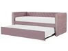 Bedbank fluweel roze 90 x 200 GASSIN_779263