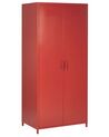 2 Door Metal Storage Cabinet Red VARNA_870372