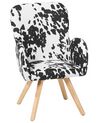 Fabric Armchair Black and White BJARN_546173