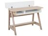 Home Office Desk with Shelf 110 x 60 cm Light Wood JACKSON_735630