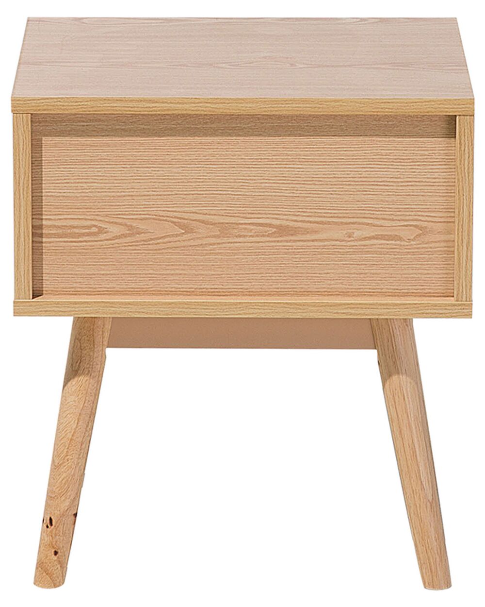 1 Drawer Bedside Table Light Wood ARVADA Beliani.co.uk