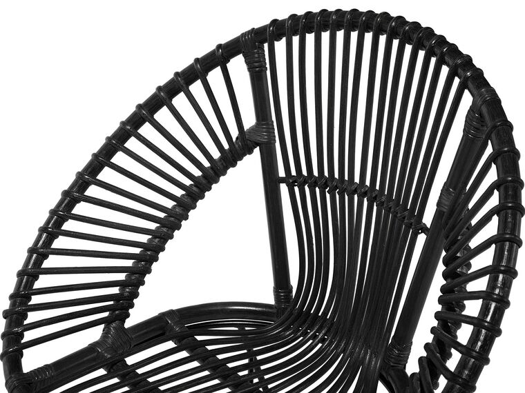 Rattan Accent Chair Black SARITA Beliani.co.uk