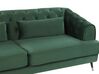 3 Seater Velvet Fabric Sofa Green SLETTA_784979