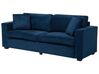3-Sitzer Sofa Samtstoff marineblau FALUN_711103
