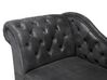 Left Hand Chaise Lounge Faux Suede Grey NIMES_682074