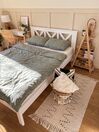 Wooden EU Double Size Bed White TANNAY_822797