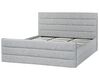 Fabric EU Super King Size Bed Light Grey VALBONNE_683910