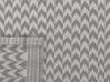 Outdoor Teppich grau 60 x 90 cm ZickZack-Muster Kurzflor MANGO_766462