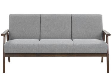 3-Sitzer Sofa grau Retro-Design ASNES