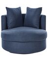 Swivel Fabric Armchair Blue DALBY_906419