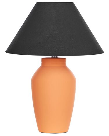 Lámpara de mesa de cerámica naranja RODEIRO