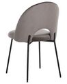 Set of 2 Velvet Dining Chairs Grey COVELO_767792