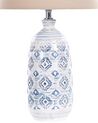 Lámpara de mesa de cerámica blanco/azul/beige arena 45 cm PALAKARIA_833965