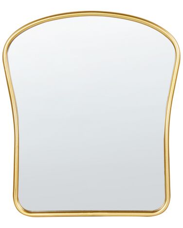 Kovové nástenné zrkadlo 45 x 52 cm zlaté NOTH