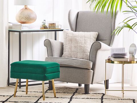 Bedroom Storage Bench Dark Green Odessa Beliani No