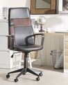 Swivel Office Chair Black with Brown DELUXE_735162