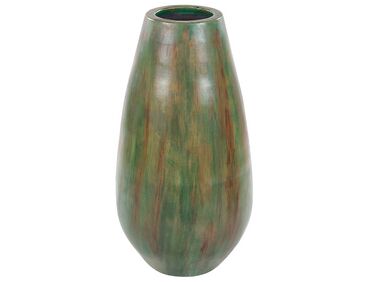 Terakotová dekoračná váza 48 cm zelená a hnedá AMFISA