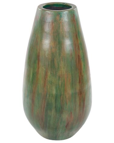 Vaso decorativo em terracota verde e castanha 48 cm AMFISA