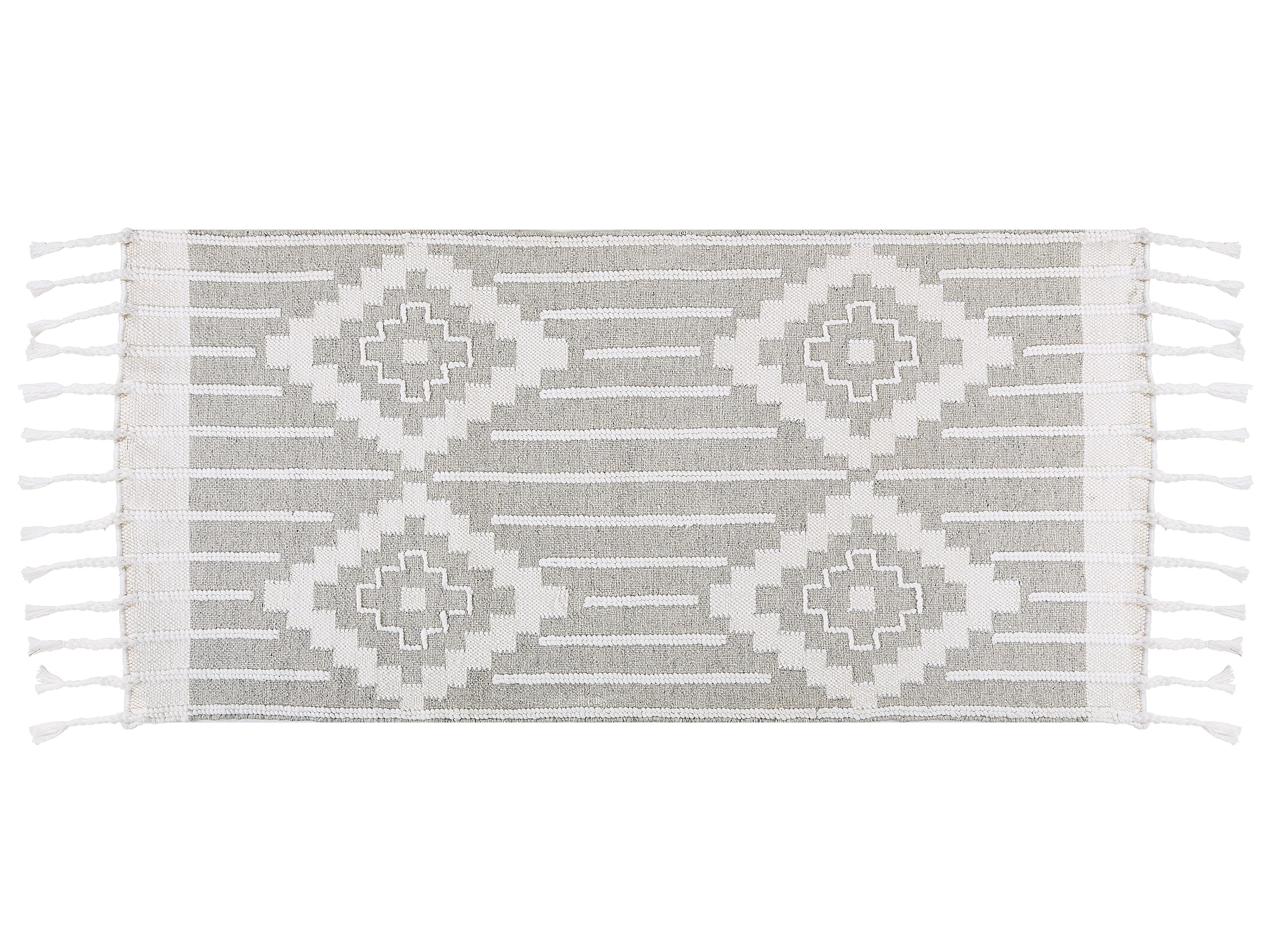 weiß x 150 grau Teppich Outdoor / Muster orientalisches cm TABIAT Kurzflor 80