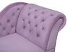 Chaise-longue à direita em veludo violeta NIMES_712577