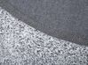 Tappeto shaggy bianco-nero tondo ⌀ 140 cm DEMRE_715215