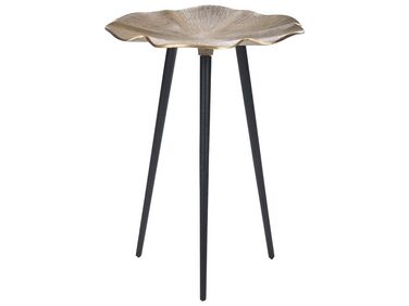 Metal Side Table Gold with Black PUDUR
