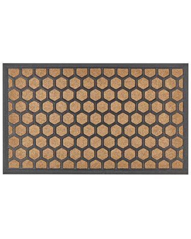 Doormat Geometric Pattern Natural and Black TANDYKUL