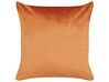 Set of 2 Velvet Cushions 45 x 45 cm Orange CROCUS_837764