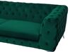 3 Seater Velvet Fabric Sofa Emerald Green SOTRA_727291