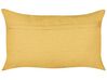 Set of 2 Velvet Pleated Cushions 30 x 50 cm Yellow CHOISYA_892881
