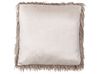 Set of 2 Faux Fur Cushions 45 x 45 cm Beige COROKIA_887714