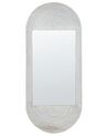 Drevené nástenné zrkadlo 56 x 130 cm krémová biela BRIANT_899760