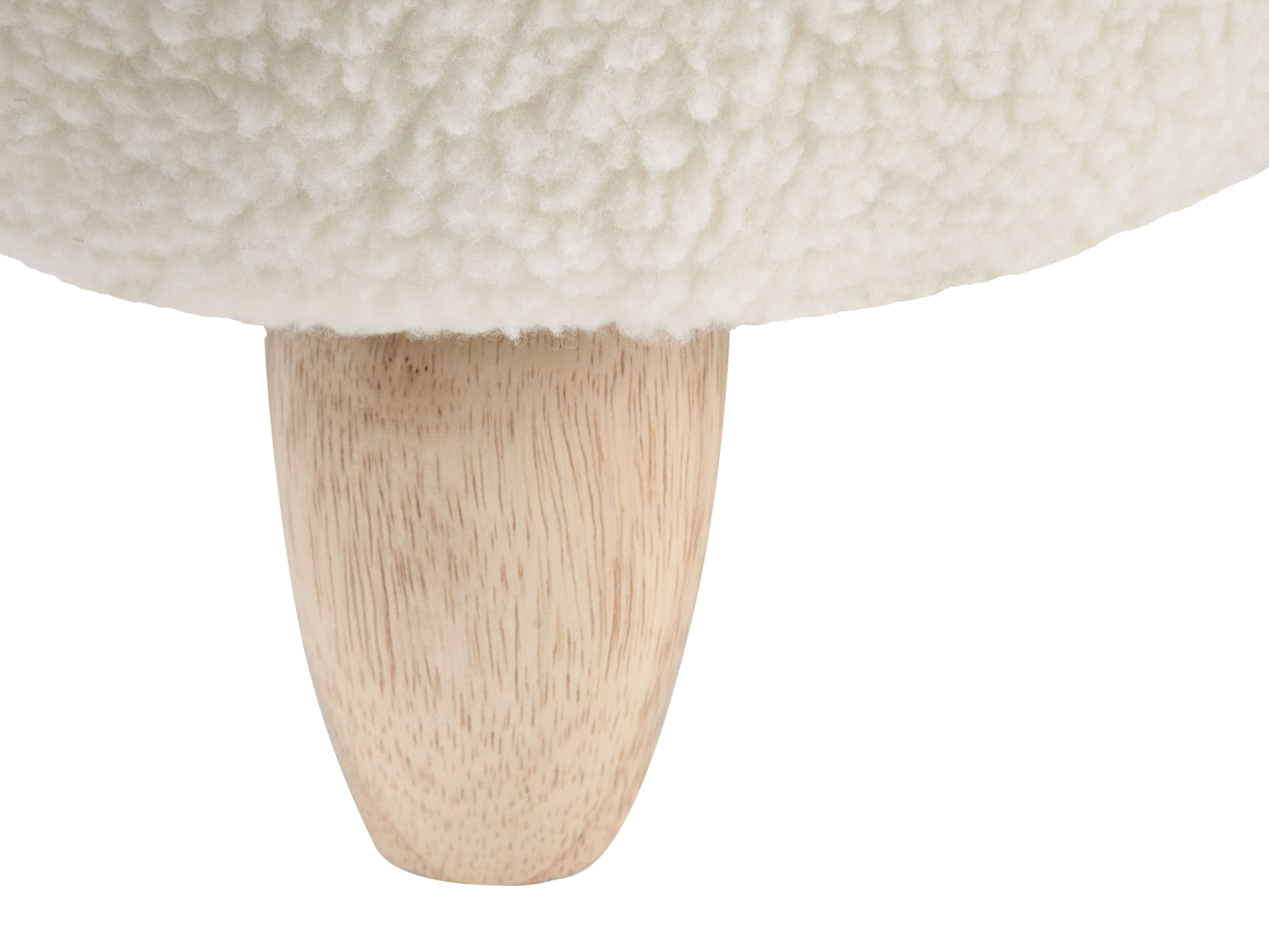 Pufa zwierzak biała BUNNY