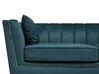 Conjunto de sofás com 5 lugares em veludo azul-verde GAULA_720556