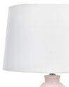 Lámpara de mesa de cerámica rosa/blanco 56 cm ZARIMA_822395