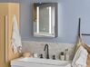 Badeværelsesskab med spejl og LED 40x60 cm sort CAMERON_905789