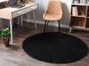 Fekete hosszú szálú szőnyeg ⌀ 140 cm DEMRE_820682