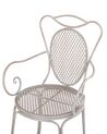 Conjunto de 2 sillas de jardín de metal gris CILENTO_763390