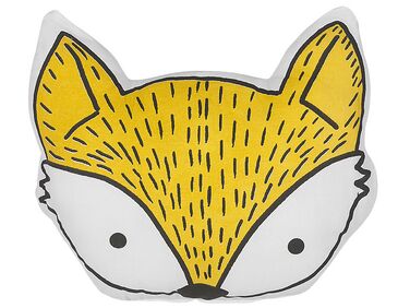 Bawełniana poduszka dla dzieci lis 50 x 40 cm żółta VADODARA